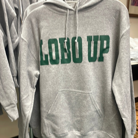 Lobo up grey hoodie
